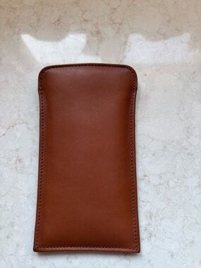 Coach Brown Leather Eyeglass Sleeve